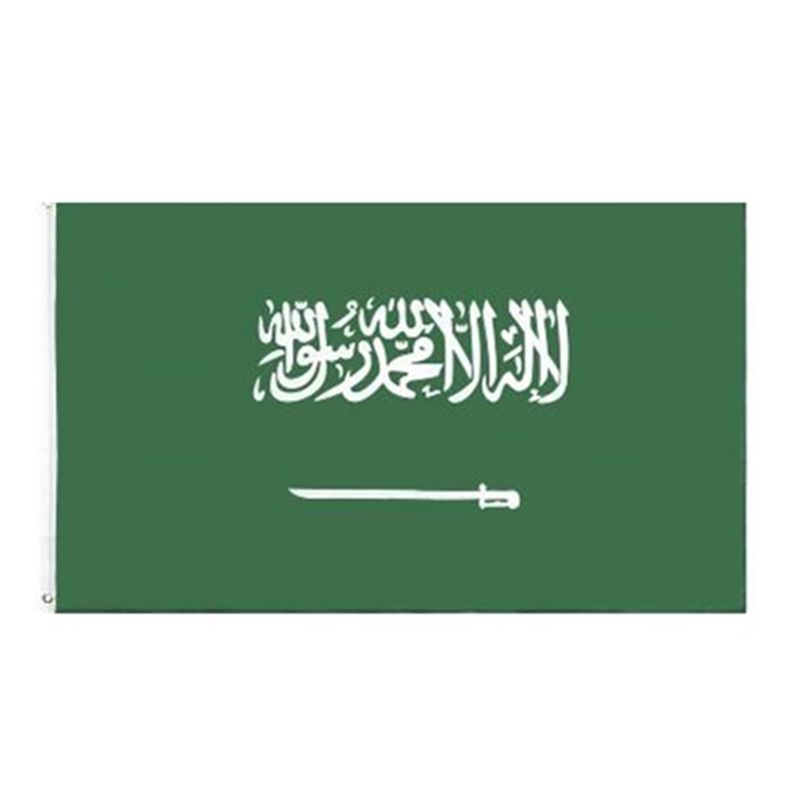 Saudi Arabia 100D Polyester 90g Asia National Flags 3x5ft for Campaign